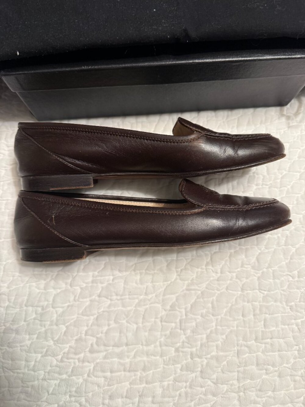 **Vintage Brown Leather Chanel Slip-on's** - Picture 4 of 7